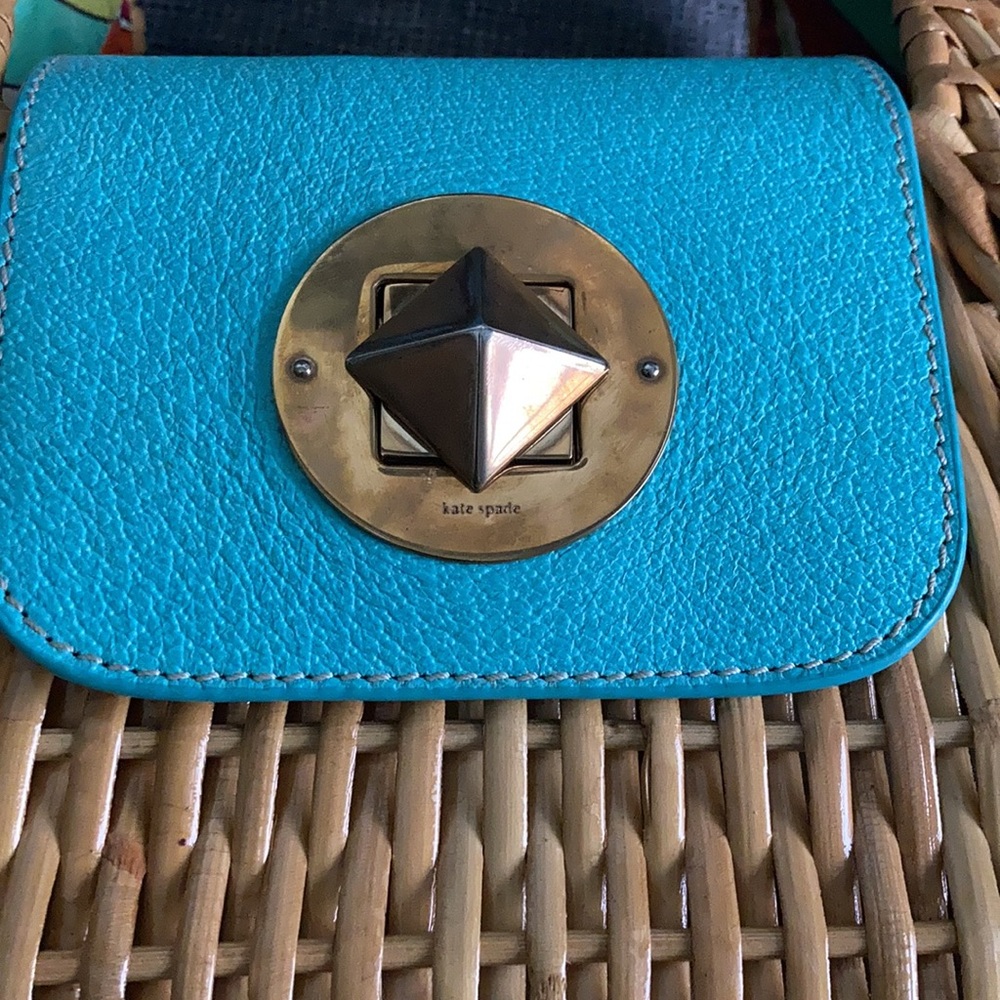 HTF Kate Spade wicker leather XL Bag - Picture 7 of 9